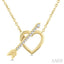 Heart Toggle Diamond Fashion Necklace