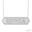 Block 'SOPHIA' Diamond Nameplate Necklace