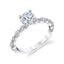 Round Diamond Shared Prong Engagement Ring