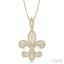 Fleur De Lis Diamond Pendant