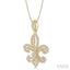 Fleur De Lis Diamond Pendant