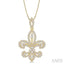 Fleur De Lis Diamond Pendant