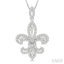 Fleur De Lis Diamond Pendant