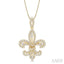Fleur De Lis Diamond Pendant