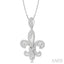 Fleur De Lis Diamond Pendant