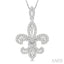 Fleur De Lis Diamond Pendant
