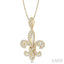 Fleur De Lis Diamond Pendant