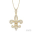 Fleur De Lis Diamond Pendant