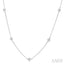 Bezel Set Diamond Station Necklace