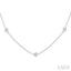 Bezel Set Diamond Station Necklace