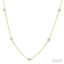 Bezel Set Diamond Station Necklace