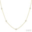 Bezel Set Diamond Station Necklace