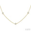 Bezel Set Diamond Station Necklace