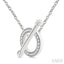 Circle Toggle Diamond Fashion Necklace