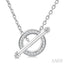 Circle Toggle Diamond Fashion Necklace