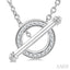 Circle Toggle Diamond Fashion Necklace
