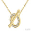 Circle Toggle Diamond Fashion Necklace
