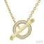 Circle Toggle Diamond Fashion Necklace