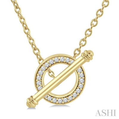 Circle Toggle Diamond Fashion Necklace