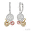 Round Shape Halo Lovebright Diamond Fashion Earrings