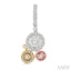 Round Shape Halo Lovebright Diamond Fashion Earrings