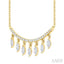 Marquise Shape Diamond Chandelier Fashion Necklace
