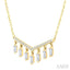 Emerald Shape Diamond Chandelier Fashion Necklace