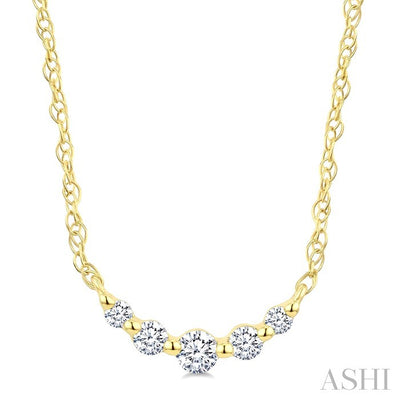 Curved Bar Diamond Fashion Necklace