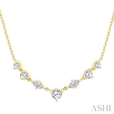 Mixed Shape Diamond Fashion Necklace