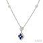 Clover Gemstone & Diamond Station Necklace