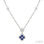 Clover Gemstone & Diamond Station Necklace