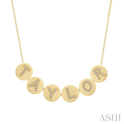 Block 'TAYLOR' Diamond Disc Necklace