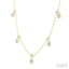 Lovebright Diamond Paperclip Station Necklace