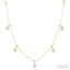Lovebright Diamond Paperclip Station Necklace