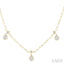 Lovebright Diamond Paperclip Station Necklace