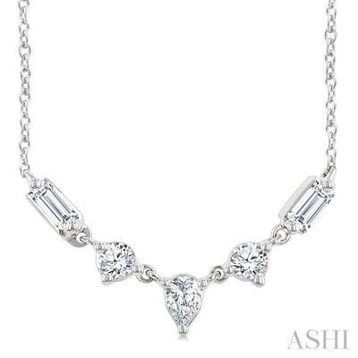 Mixed Shape Diamond Fashion Necklace