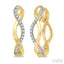 Twisted Diamond Fashion Hoop Earrings