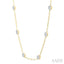 Lovebright Diamond Paperclip Station Necklace