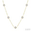 Lovebright Diamond Paperclip Station Necklace