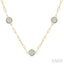 Lovebright Diamond Paperclip Station Necklace