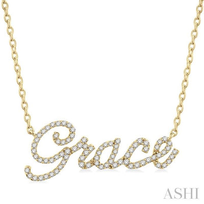 Script 'Grace' Diamond Name Necklace