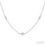 Marquise Shape Diamond Station Necklace