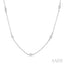 Marquise Shape Diamond Station Necklace