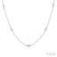 Marquise Shape Diamond Station Necklace