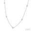 Oval Shape Diamond Station Necklace