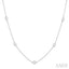 Oval Shape Diamond Station Necklace