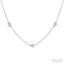 Oval Shape Diamond Station Necklace