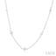 Princess Shape Diamond Station Necklace