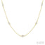 Marquise Shape Diamond Station Necklace