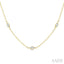 Marquise Shape Diamond Station Necklace